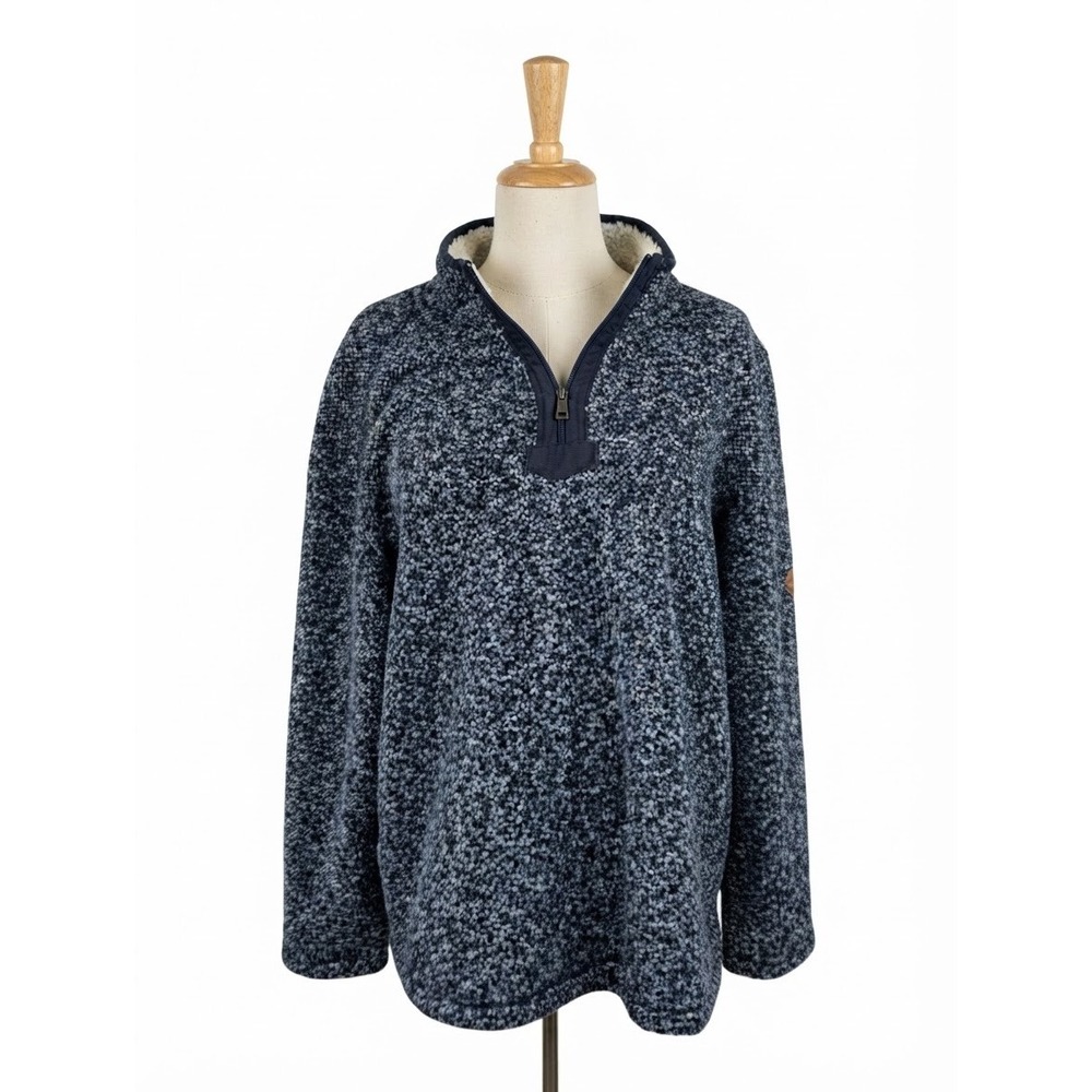 Men's Orvis Blue Fleece Lined Pullover Size Extra Large